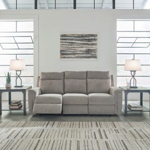 3320187 BARNSANA POWER RECLINING SOFA, ASH