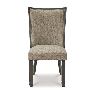 D736-02 TYLER CREEK SIDE CHAIR, BLACK/GRAY
