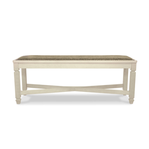 D647-00 BOLANBURG LARGE UPH DINING ROOM BENCH, TWO-TONE